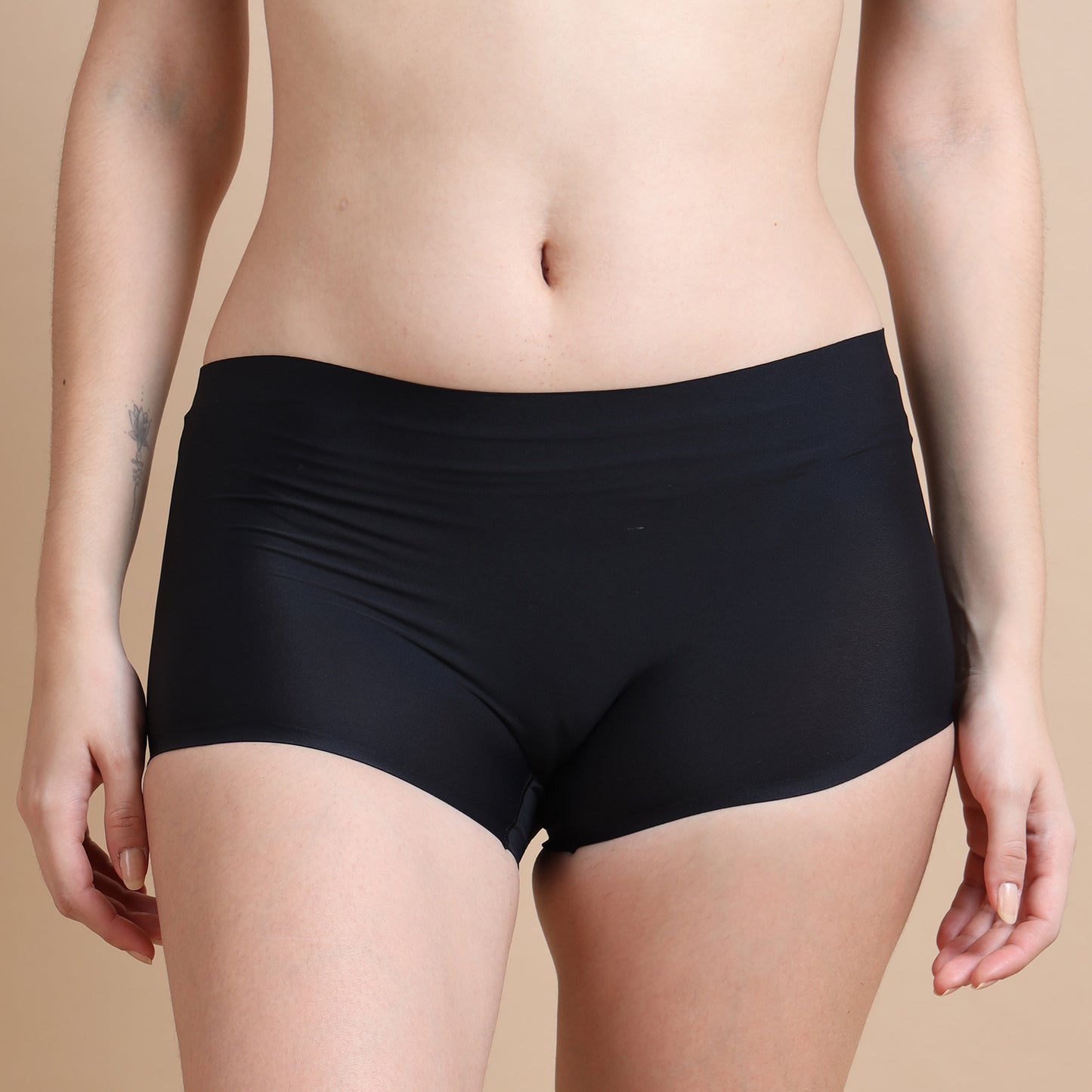  Black Boyleg Women's Seamless Panties 