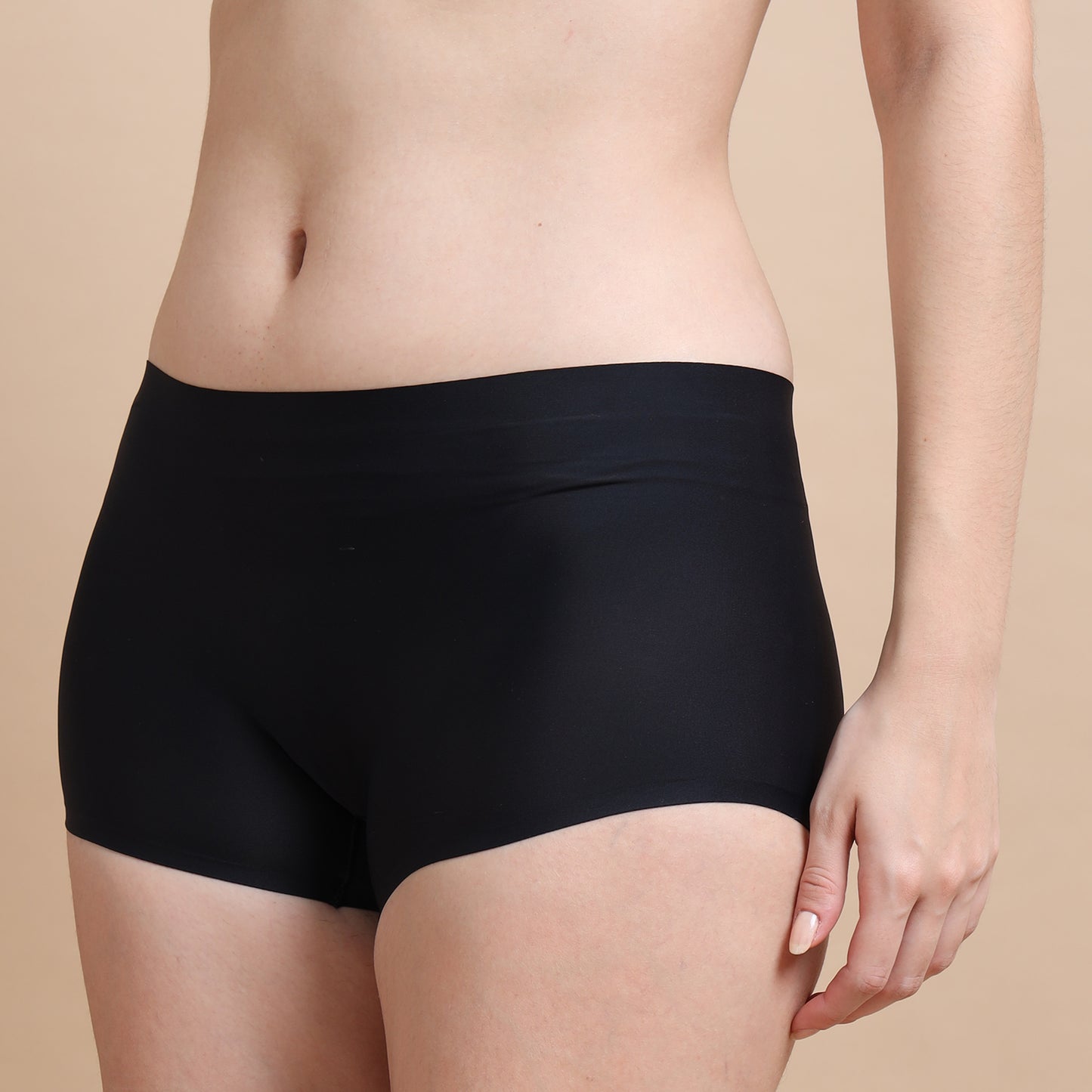  Black Boyleg Women's Seamless Panties 