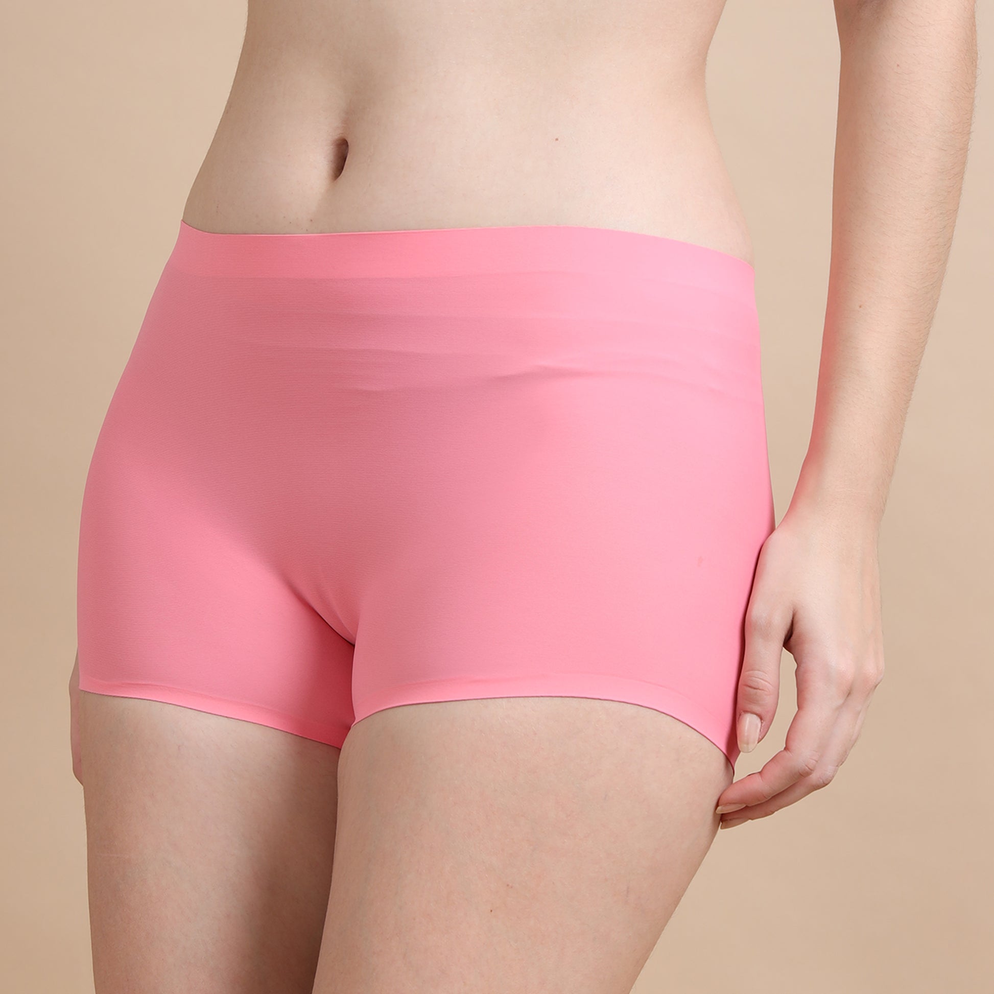  Boyleg Seamless Dark Pink Panties for Women 