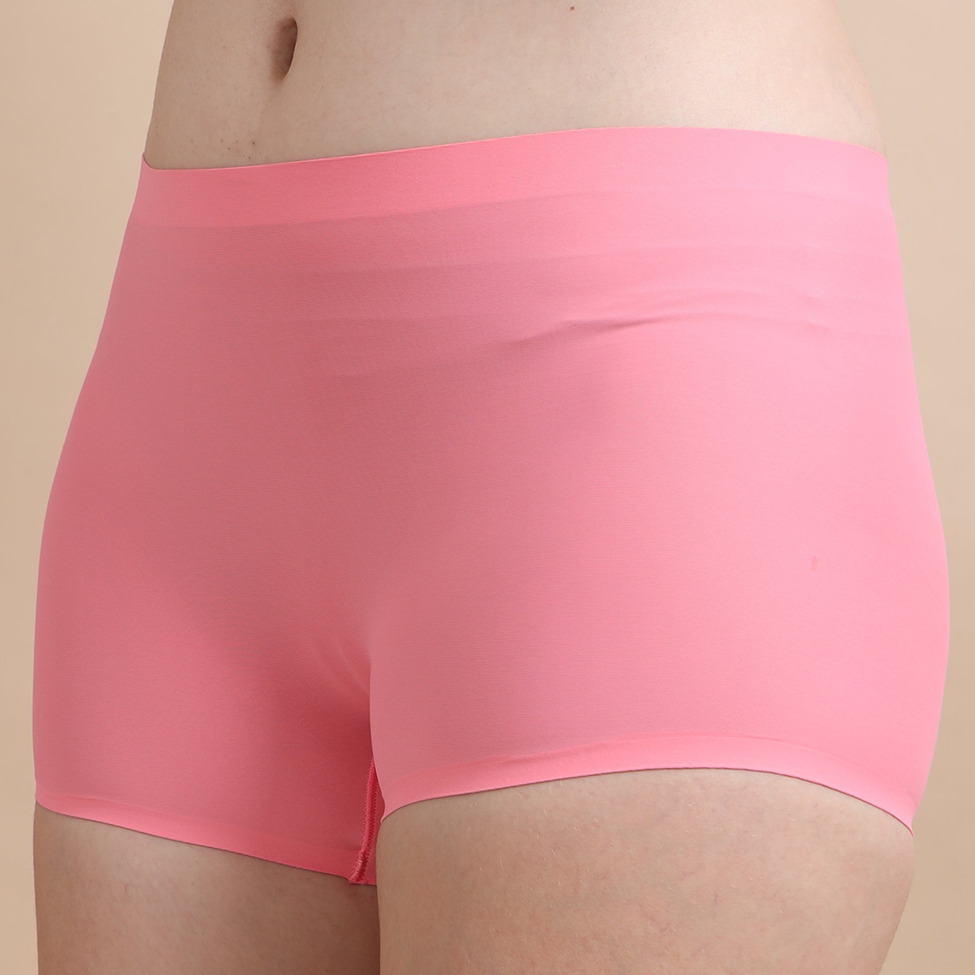  Boyleg Seamless Dark Pink Panties for Women 