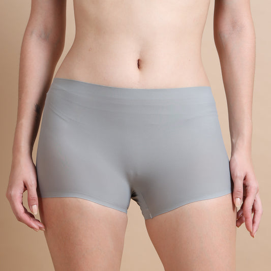 Soft Boyleg Seamless Grey Panties for Women