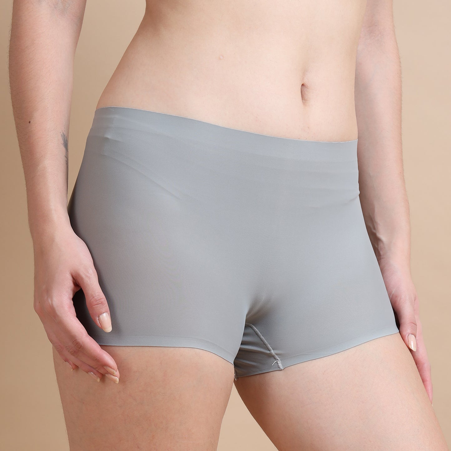 Soft Boyleg Seamless Grey Panties for Women