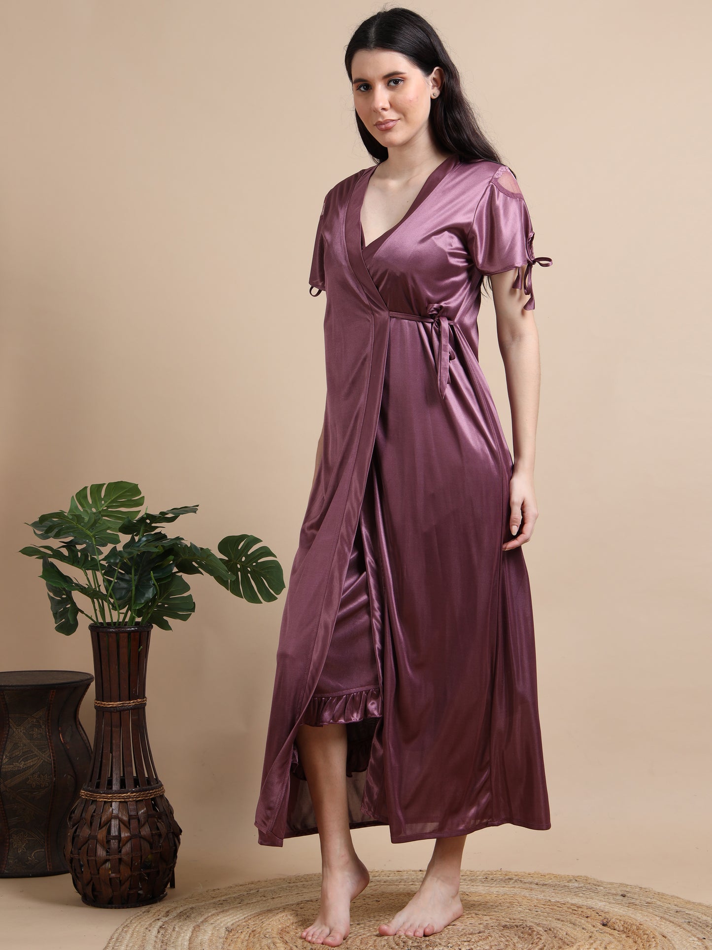 Purple 2Pc Long Nighty