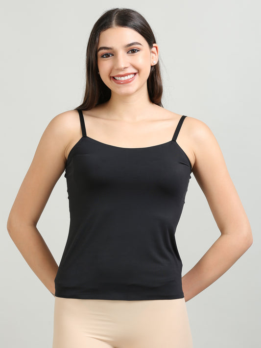 Adjustable Black Camisole for Women 