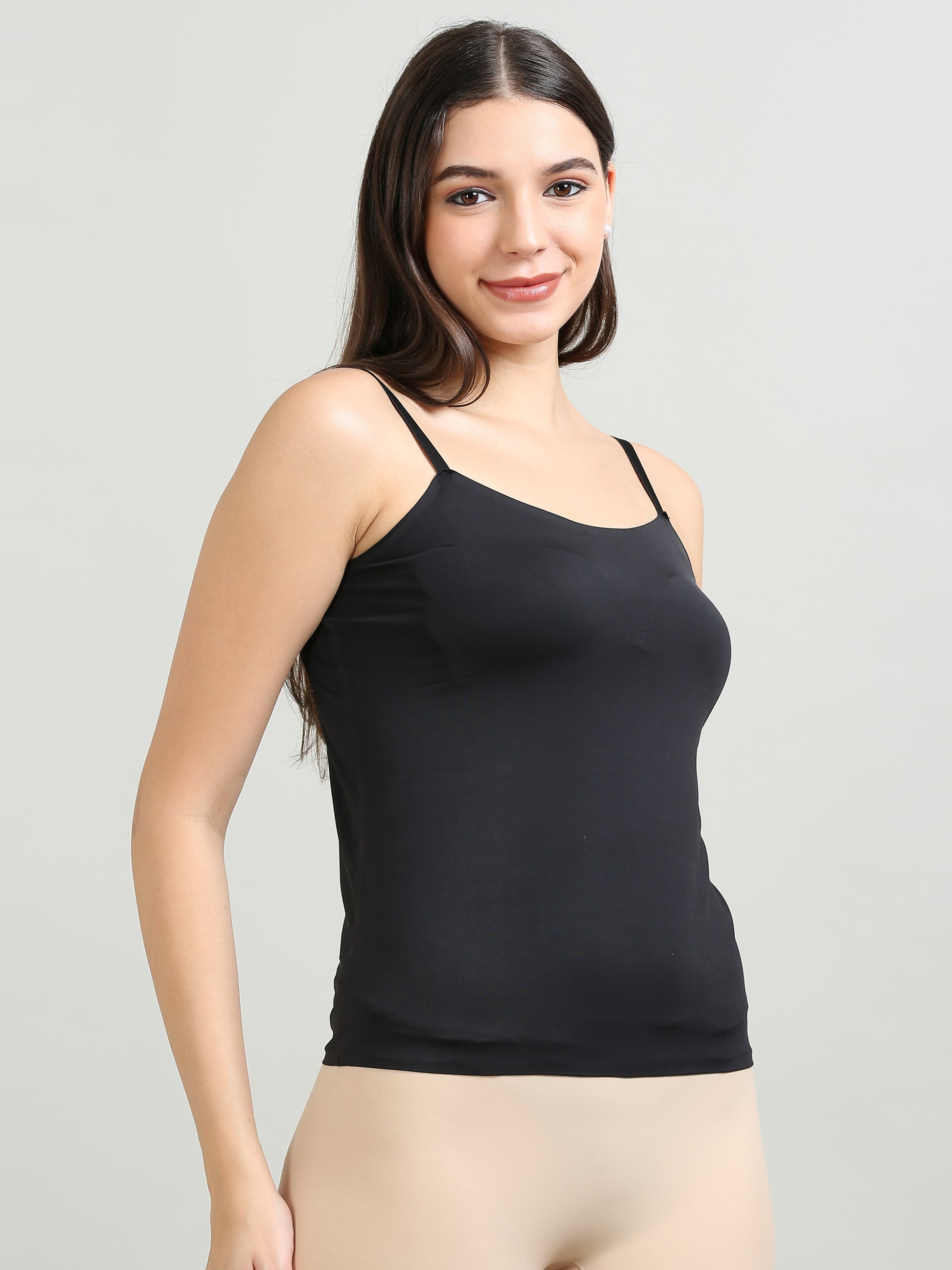 Adjustable Black Camisole for Women 