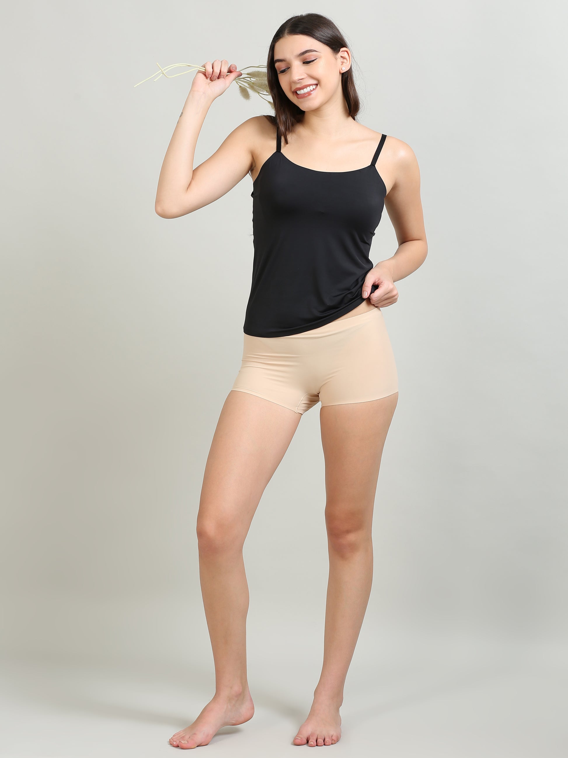 Adjustable Black Camisole for Women 