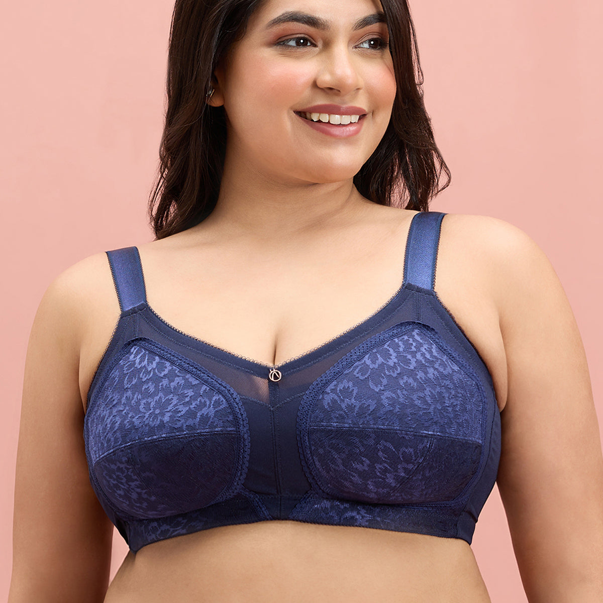 Shape & Support Navy Blue No Bulge Bra for Women