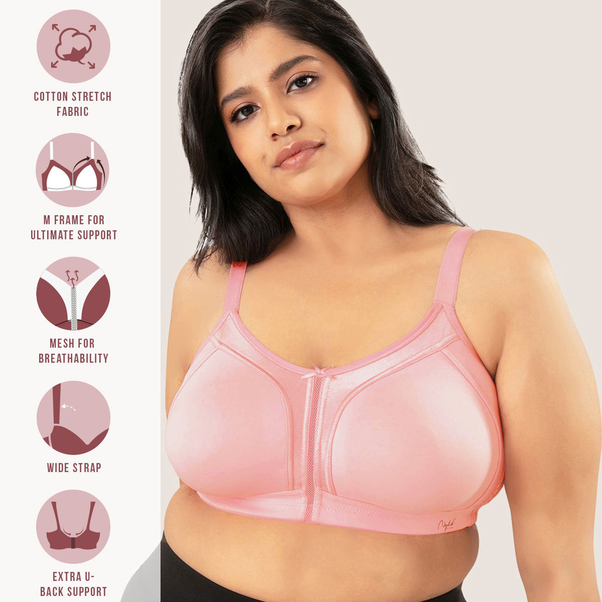 Coral Bounce Control Bras Everyday Wear for Ladies