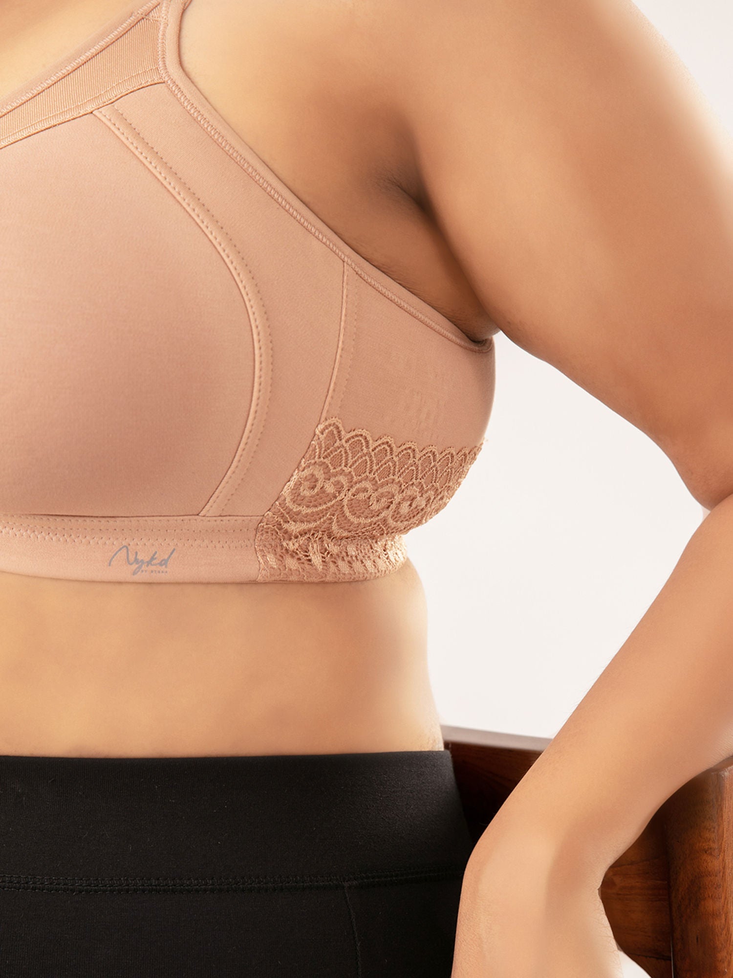 Sand Colour No Bounce Comfortable Bra For Daily Use