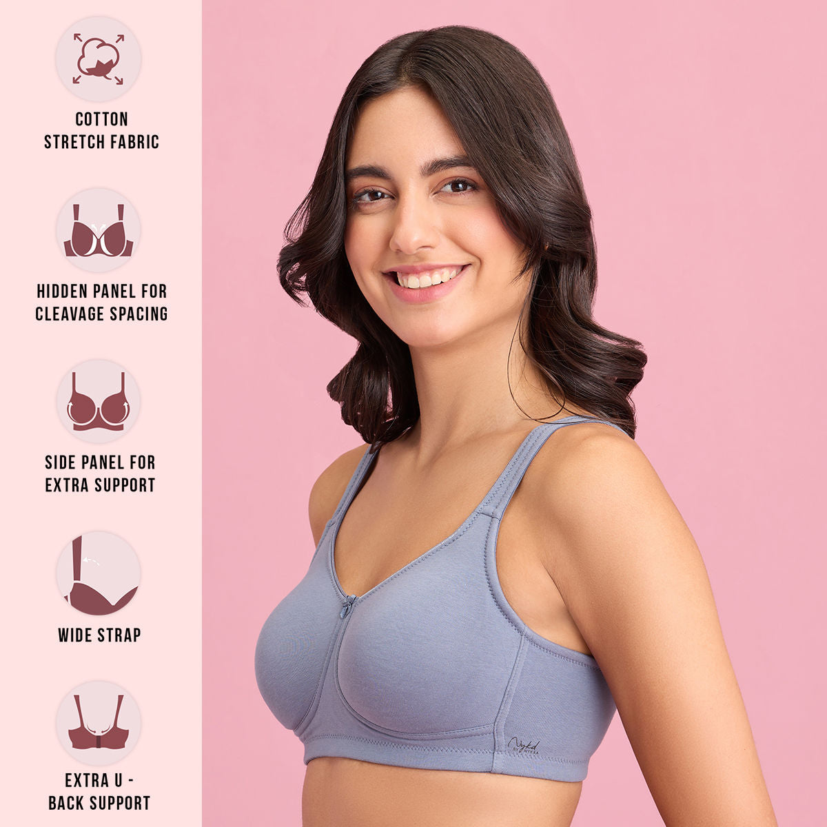 Sweat Free Blue Non Padded Bra