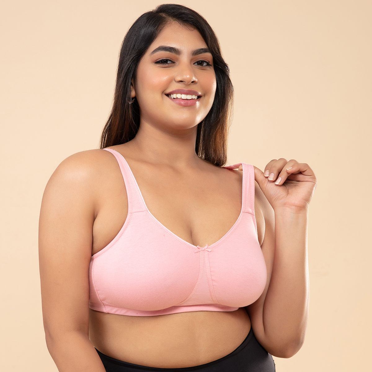 Cotton Sweat Free Coral Bra with Non Padded