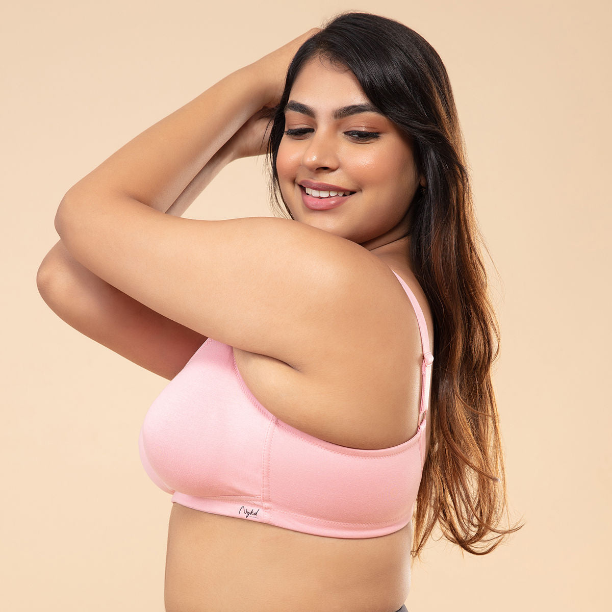 Cotton Sweat Free Coral Bra with Non Padded