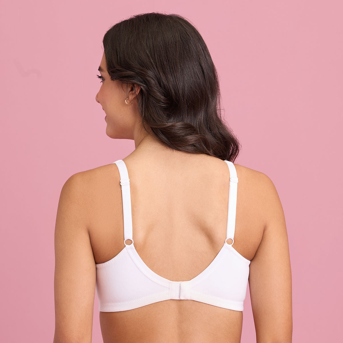 Sweat Free Cotton White Bra for Women