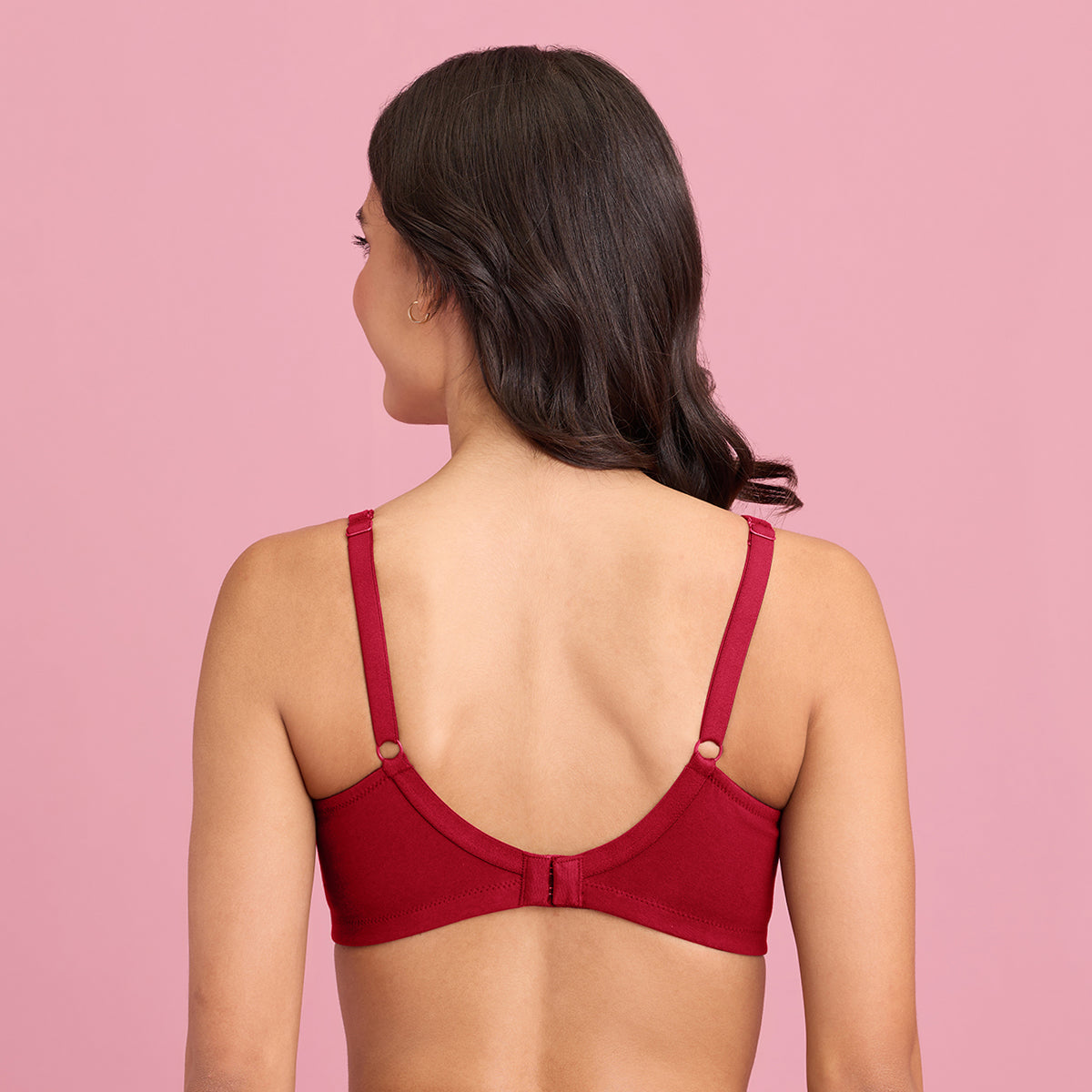 Cotton Non Padded Red Sweat Wicking Bra for Women