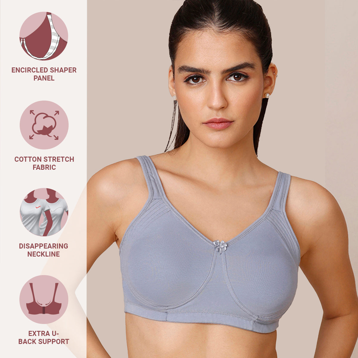 White and Blue Pack Of Bras for Ladies