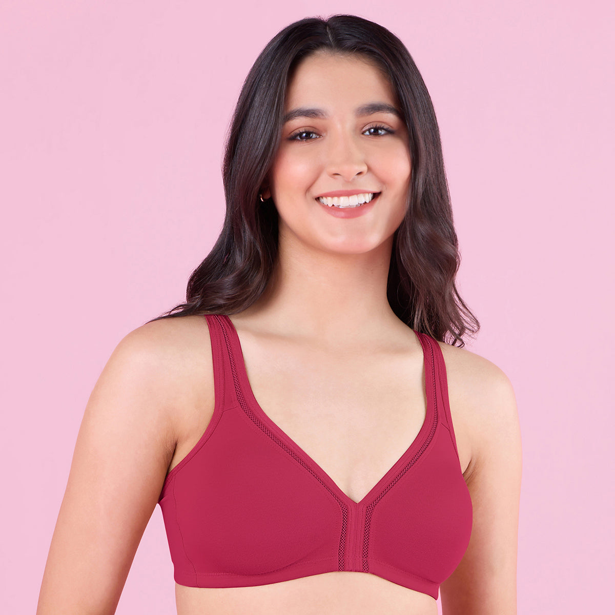 Everyday Cotton Berry Plunge Neckline Bra for Women